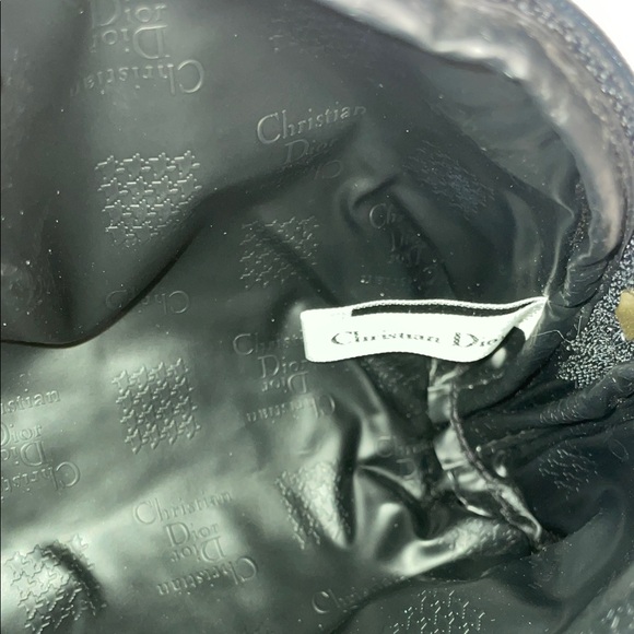 DIOR Black Polka Dot Bow Pouch vintage - Picture 5 of 6